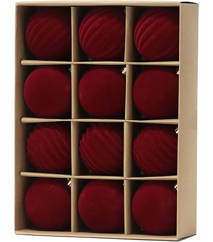 24 fiocchi per albero di Natale in velluto rosso, per 24 fiocchi per albero di Natale in velluto rosso, per