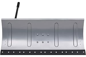 Tidyard Schneepflug Schneeschild 3 Fach verstellbar für Einachsermaschinen oder Rasentraktoren 100x44 cm Silbern