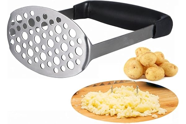 Presse purée, Smaier Broyeur de Pommes de Terre Lisse Éplucheur en Acier Inoxydable