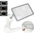 Foyucool Magnifying Glass with 48 LED Lights, 2 in 1 Tabletop & Handheld Magnifier, 3 Dimming Modes, Large and Lightweight, 2.5X Magnifying Reading for Seniors Low Vision, White
