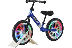 BSTSEL 12" 14" Balance Bike for 2-6 Years Old Stride Walking Bike, with Adjustable Handlebar and Seat Wheel with Light No Pedal Training Bicycle Flat-Free Tires