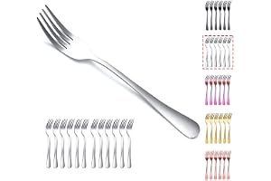 Kyraton Middagsgaffel 12 stycken, rostfritt stål 20.7 cm gafflar silver, bordsgafflar set med 12