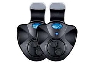 MEETOZ 2pcs Fishing Bite Alarm Electronic Fishing Bite Alarm Indicator LED Light Fishing Rod with Sound Alert