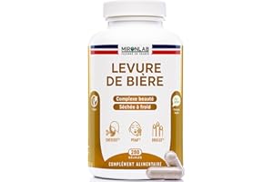 Levure de Bière Active - 280 gélules/2 mois - Pousse Cheveux - Haut dosage 1640mg Testé - Enrichi Vitamines & Minéraux - Complément Alimentaire Peau & Ongles | Laboratoire Français MIRONLAB
