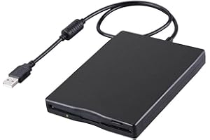 RUNQIN OUTDOOR Disquetera Externa USB FDD 1,44 MB 3,5 Pulg, Unidad Disquete Portátil Floppy Disk Drive, Lector Tarjetas Disquetes Extraíble Externo para Portátiles Windows 11/10/7/8/XP/Vista/ME/2000/SE,Plug and Play