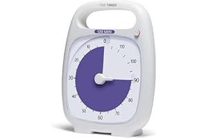 Time Timer Plus 120-minutowy timer wizualny – "Make Time Edition" zegar odliczający (antracyt) polityka wydajności i koncentracji