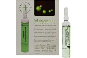 Salerm Vegetable Placenta Restructurer, 4 x 0.44 oz vials - Flüssigkeit, Unscented, Pflanzenfrei, Unisex, Erwachsene mit Haarausfall