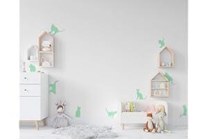 NACNIC Pegatinas de pared BRILLAN EN LA OSCURIDAD. Vinilo decorativo de GATOS. Pegatinas animales FLUORESCENTES. Láminas luminosas Decoración Habitación, niño, niña, infantil y bebé.