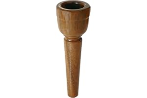 Lechgold MUN21 Mundstück für Alphorn 21 mm (aus Nussholz, Kesselweite: 21 mm, Kesseltiefe: 25 mm, Durchgangsbohrung: 5,5 mm)