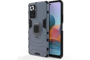 MAX POWER DIGITAL Funda para móvil Xiaomi Redmi Note 10 Pro/Note 10 Pro MAX Carcasa Magnética con Anillo Imán Híbrida Antigolpes Resistente Dura [Tecnología Absorción Golpes] (Xiaomi Redmi Note 10 Pro, Azul Marino)