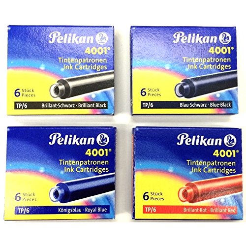 Pelikan 301184 Tintenpatronen 4001 TP/6, 6-er Pack, blau/schwarz - 3