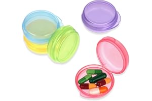 WLLHYF Mini etui na tabletki, mały organizer na tabletki, przenośny uchwyt na witaminy, podróżny pojemnik na tabletki do kieszonkowej torebki, pudełko do przechowywania leków, olej z wątroby dorsza