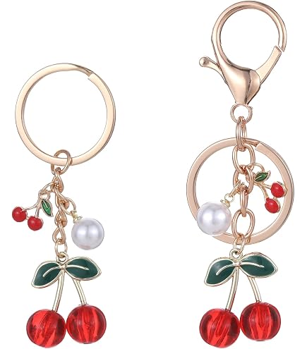 1 pezzo Spilla retrò in metallo con zirconia cubica a forma di ciliegia, accessorio di moda per borse e vesti, regalo per amici e insegnanti, piccoli regali, regalo per lei, regalo per