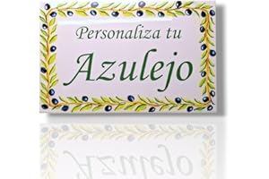 BENDITA AGUA Piastrella personalizzata in Ceramica. 20 x 30 cm. Finitura bianca lucida, adatta per cucina, casa, esterno. Regalo originale. Targa decorativa personalizzata per casa, ufficio, affari. Targa