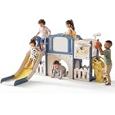 Magic ZC Baby Slide Long Freestanding Slide Kids Climber Activity Center Playground Infant Indoor Outdoor Play Equipment (XST