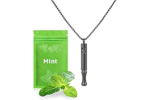 KURUI Anxiety Breathing Necklace with Resistance - Breathing Necklace for Anxiety Relief with Peppermint Flavoured Filter - Air Breathe Resistance Breathing Necklace for Adults