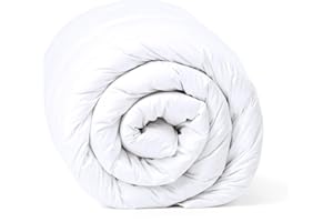 AMAZINGGIRL Ganzjahresdecke Bettdecke 200 x 140 cm - Steppdecken Schlafdecke Steppbettdecke warm Duvet weiß aus Microfaser