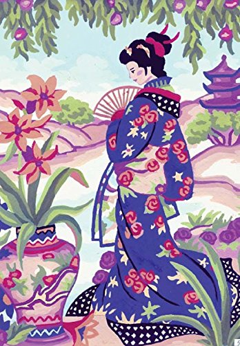 Grafitec Printed Tapestry/Needlepoint Kit – Geisha with Fan
