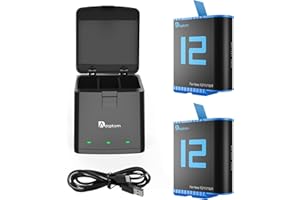 TELESIN Caricabatterie compatibile con batterie di GoPro HERO 10/9, 3 slot di ricarica, carica rapida, per GoPro HERO 11/10/9 Black (caricabatterie + 2 batterie)