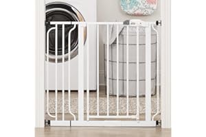 Regalo Safety Easy Step Baby Gate for Doorways & Bottom of Stairs, Fits Openings 73.6-95.5cm (Extension Included) Pressure Mounted for Babies, Toddlers & Pets