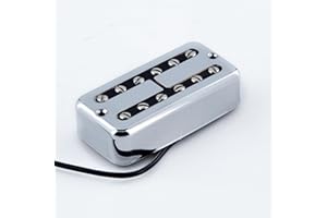 FLEOR Alnico 2 Electric Guitar Humbucker Neck 3-4K Pickup for FT Style Guitar,Chrome