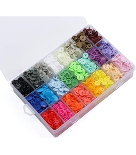 Bottoni a pressione in plastica - Tondi Grigi da Dritz - Altre