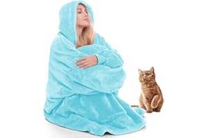 ‎DAVEROSE Daverose Hoodie Decke mit Ärmeln und Kapuze Damen, Decken Hoodie Damen, Superweiche und Warme Flanell Kuscheldecke mit Ärmeln, Oversized Blanket Hoodie als Geschenke für Herren Damen