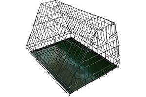 Ellie-Bo Welpenkäfig mit schrägem Dach, klein, 76 cm, schwarz, klappbar, mit Bodenschale aus Metall, das nicht zerbissen werden kann, und schräger Vorderseite für Autos