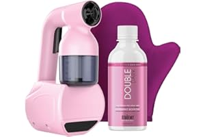 ‎MINETAN Bronze Babe Spray Tan Machine | przenośny samoopalacz, pistolet natryskowy do domu o pojemności 237 ml, podwójny ciemny roztwór do opalania