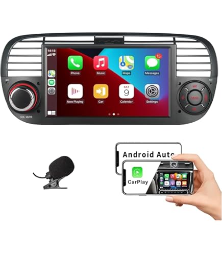 Autoradio Fiat 500 2007-2015 Con Carplay Wireless - Schermo 7 Pollici, Bluetooth 5.0, Android Auto - Foto 7