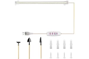 Gebiuhoo Lampada LED per Piante Indoor Grow Light Striscia LED con Autoadesivo Luce Coltivazione Indoor per Piante Spettro Completo con Timer Automatico On/Off 8/12/16H per Acquario, Succulento