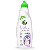 Just Green Organic Bitkisel Bebek &Ccedil;amaşır Yumuşatıcısı Yenidoğan İ&ccedil;in, Kokusuz &amp; Hipoalerjenik Konsantre Yumuşatıcı, 32 Yıkam