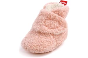 MK MATT KEELY Matt Keely Baby Boys Girls Anti-Slip Soft Sole Slipper Booties Infant Crib Shoes Crawler Warm Winter Boots with Fleece Lining