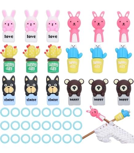 6 Fermagli Per Maglieria A Forma Di Zampa Di Gatto - Siliconi, Protezione Ferri, Accessori Knitting