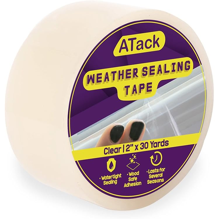 MD 100ft X 2in X 1/8in Clear Polyethylene Window Tape, 55 OFF