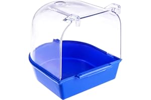 LotCow Parrot Bath Tub Bird Bath Tub Birds Clean Bathtub Parrot Transparent Bathing Tub Bathtub Shower Box Hanging Cage Decor