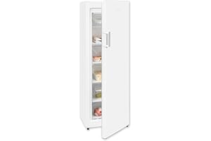 Exquisit® Congelador Vertical, 194L, Clase E, Color Blanco, 1 Puerta, 5 Cestos, Estante de Cristal,Tecnología No-Frost, Cajón XL, Altura Regulable, Consumo 219 kWh/año, Medidas 169,5x56x56,5 Cm.
