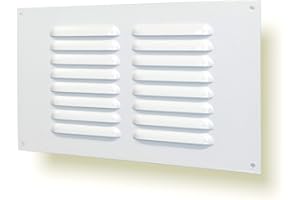 NORDBORN Rejilla de ventilación metálica con red para protección contra insectos(25 x 15 cm)