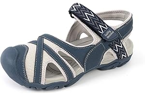 HEVA Damskie sandały turystyczne outdoorowe zamknięte palce regulowane na rzep sandały sportowe na świeżym powietrzu damskie buty trekkingowe sportowe buty trekkingowe