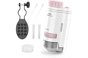 Aininxun Kids Pocket Microscope Mini Portable Microscope Childrens Handheld Microscope Science kit Hand Held Microscope for kids Students Experiment Magnification Preschool Educational Toy Gift