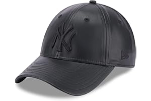 New Era 9Forty damska czapka - skóra ekologiczna New York Yankees czarna, Czarny, Rozmiar uniwersalny