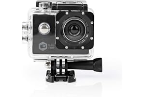 NEDIS - Action-Kamera - HD 720p - Wasserdichtes Gehäuse - Leichtgewicht - Mitgelieferten Halterungen - Scharfer HD-Bildqualität - MicroSD-Karten 32 GB - Outdoor-Aktivitäten