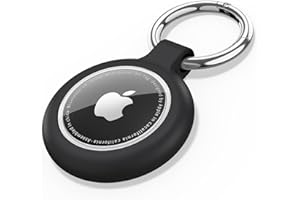 Oumida Funda AirTag, Llavero Apple Airtag, Fundas Protectora Apple AirTags Portátil de Silicona, Carcasa Impermeable Completamente Cerrada, Estuche para Rastreador Antipérdida (Negro)