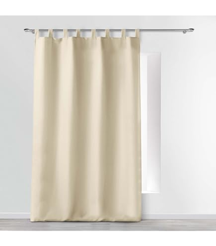 BEAUTEX Cortina Opaca Marrón Oscuro: Bloqueo De Luz, Cinta Fruncidora Y Fácil Limpieza (140x175 Cm)