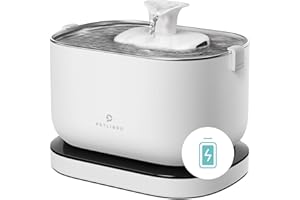 PETLIBRO Fuente para Gatos sin Cable con Sensor de Movimiento, Dockstream 2,5L Bebedero Gatos con Pilas 5000mAh, 23dB Ultra Silenciosa, Fácil de Limpiar, sin BPA, Dispensador Agua Gatos