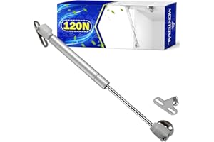 1 Pieza Amortiguador Puerta Cocina 120N Color Níquel - Pistones Hidraulicos Muebles Cocina y para Armarios con Kit de Montaje - Garantía de 10 Años - MONTERAL