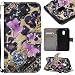 Produktbild Moto G4 Play Hülle, Moto G4 Play Ledertasche, Anlike Brieftasche Schutzhülle PU Leder Flip Hülle Wallet Case Tasche Cover Handytasche Schutzhülle Handy Zubehör [Frau und Katzen geprägte Serie] Lederhülle Handyhülle mit Bookstyle mit Standfunktion Kredit Kartenfach für Motorola Moto G4 Play (5.0 Zoll) - Kristall Schmetterling