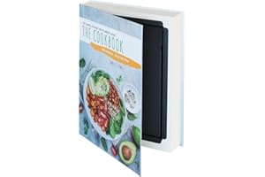 HMF 81001 Cassaforte per libri, cassetta portavalori mimetizzata con pagine di carta vere | libro di cucina | 26,5 x 19 x 4,2 cm