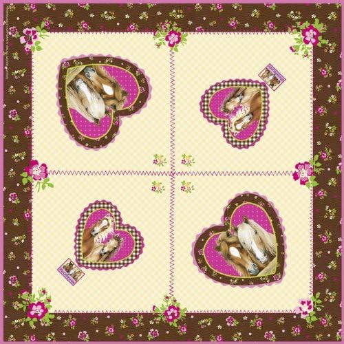 Horse Friends 20 piece Paper Napkins Set, 33 x 33 cm, Model# 21438