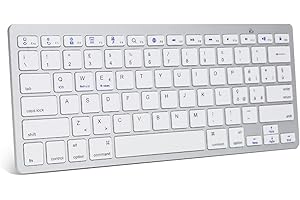 JADEMALL Tastiera Bluetooth Wireless per Samsung Tablet/iPad/iPad Air/iPad Pro/PC/Laptop, Italiano QWERTY Tastiera Compatibile con Sistemi IOS/Android/Windows, Bianco